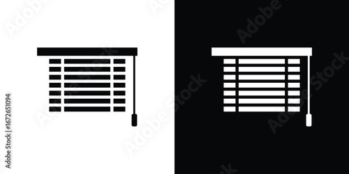 Blinds icon for web design. solid vector icons