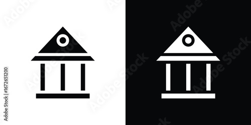 Bank icon for web design. solid vector icons