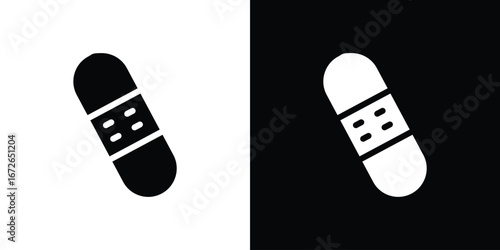 Band aid icon for web design. solid vector icons