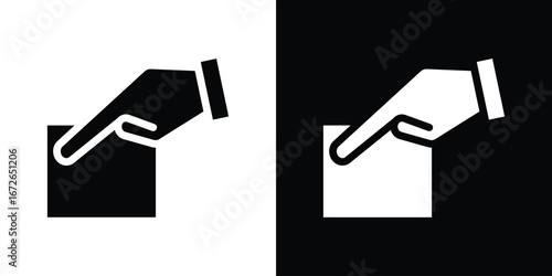 Ballot icon for web design. solid vector icons
