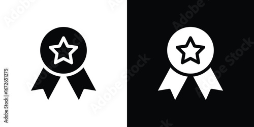 Badge icon for web design. solid vector icons