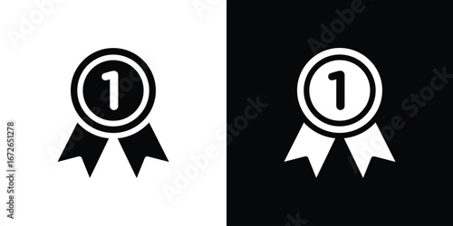 Badge icon for web design. solid vector icons