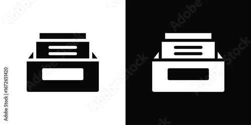 Archive icon for web design. solid vector icons