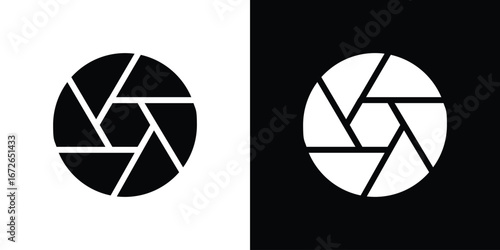 Aperture icon for web design. solid vector icons