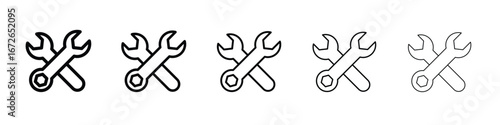 Wrench icon for graphic designs. Icon vector design