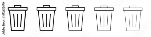 Trash icon for graphic designs. Icon vector design