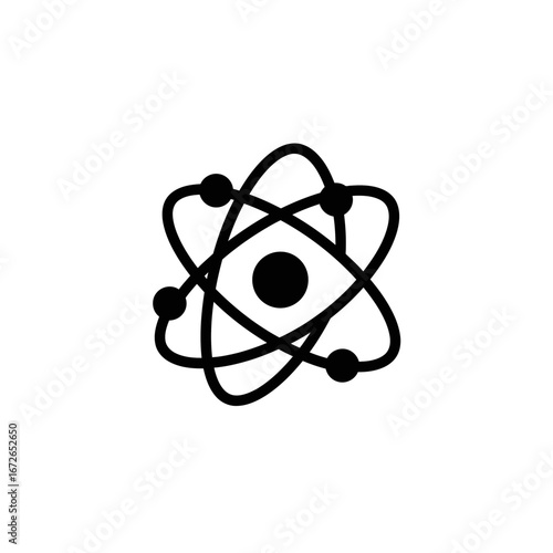 Atomic structure illustration representing science and education