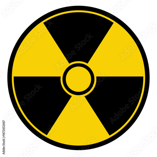 Symbol indicating radiation hazard and radioactive materials, essential for safety awareness and caution