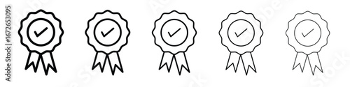 Rosette icon for graphic designs. Icon vector design