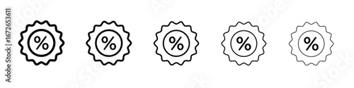 Percentage icon for graphic designs. Icon vector design