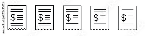 Payment receipt icon for graphic designs. Icon vector design