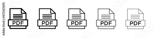 PDF file icon for graphic designs. Icon vector design