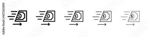 Money transfer icon for graphic designs. Icon vector design