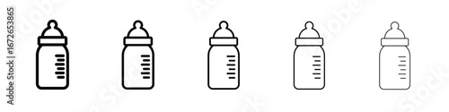 Milk bottle icon for graphic designs. Icon vector design