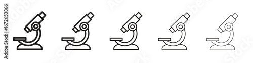 Microscope icon for graphic designs. Icon vector design