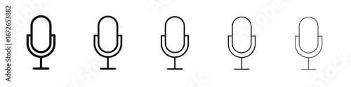 Microphone icon for graphic designs. Icon vector design