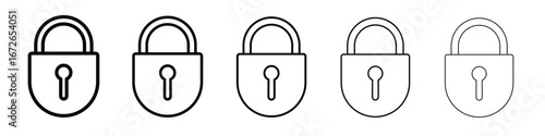 Lock closed icon for graphic designs. Icon vector design