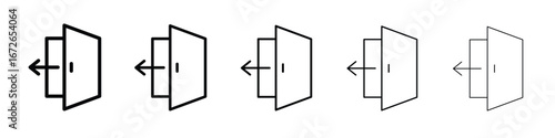 Logout icon for graphic designs. Icon vector design