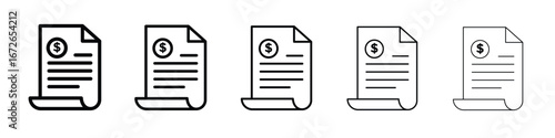 Invoice payment icon for graphic designs. Icon vector design