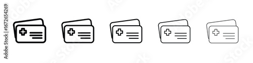 Insurance card icon for graphic designs. Icon vector design