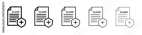 Insurance Claim icon for graphic designs. Icon vector design
