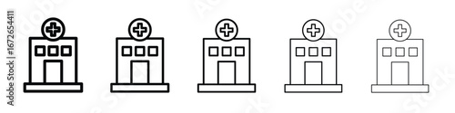 Hospital icon for graphic designs. Icon vector design