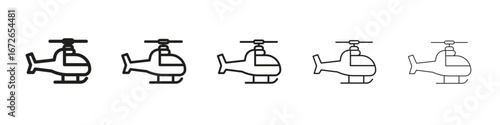 Helicopter icon for graphic designs. Icon vector design