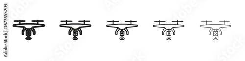 Drone icon for graphic designs. Icon vector design