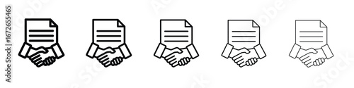 Contract icon for graphic designs. Icon vector design