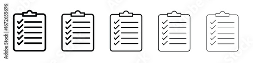 Checklist icon for graphic designs. Icon vector design
