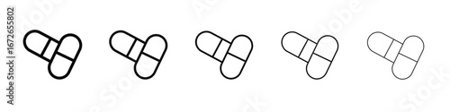 Capsule icon for graphic designs. Icon vector design