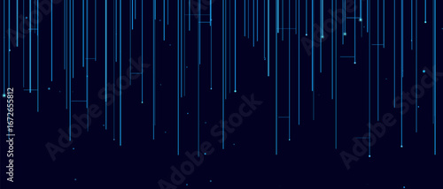Futuristic vector tech background with vertical lines and geometric patterns.