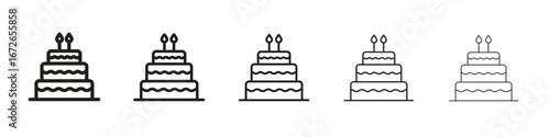 Cake icon for graphic designs. Icon vector design