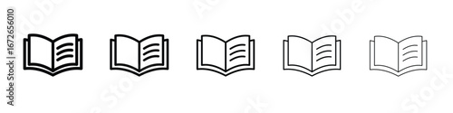 Book icon for graphic designs. Icon vector design