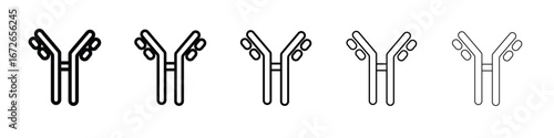 Antibody icon for graphic designs. Icon vector design