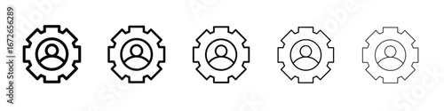 Account settings icon for graphic designs. Icon vector design