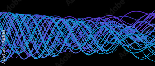Dynamic vector tech background with abstract wave patterns.