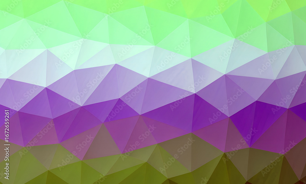 Fototapeta premium Abstract Polygon Background with Green Purple and Olive Gradient for Modern Design