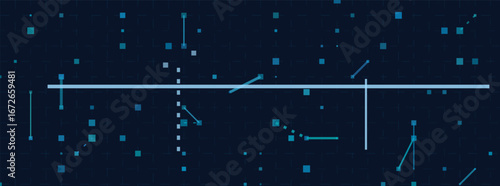 Futuristic vector tech background with geometric elements.