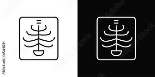 X ray icon Lineal Style Vector Illustration. Vector symbol pictogram