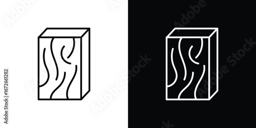 Wood board icon Lineal Style Vector Illustration. Vector symbol pictogram