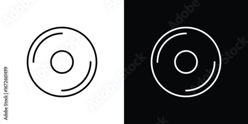 Vinyl icon Lineal Style Vector Illustration. Vector symbol pictogram