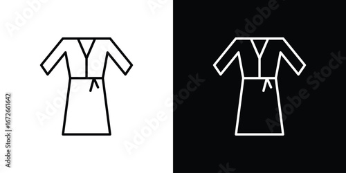 Uniform martial art icon Lineal Style Vector Illustration. Vector symbol pictogram