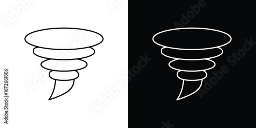 Tornado icon Lineal Style Vector Illustration. Vector symbol pictogram