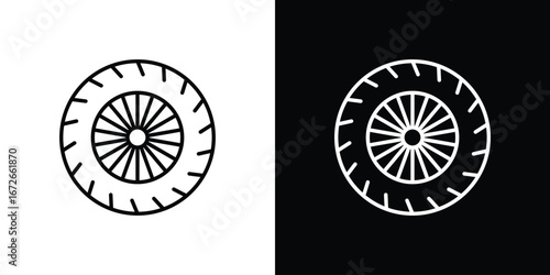 Tire icon Lineal Style Vector Illustration. Vector symbol pictogram