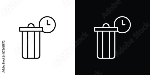 Time waste icon Lineal Style Vector Illustration. Vector symbol pictogram