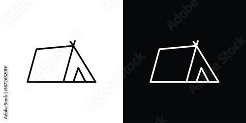 Tent icon Lineal Style Vector Illustration. Vector symbol pictogram