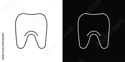 Teeth icon Lineal Style Vector Illustration. Vector symbol pictogram