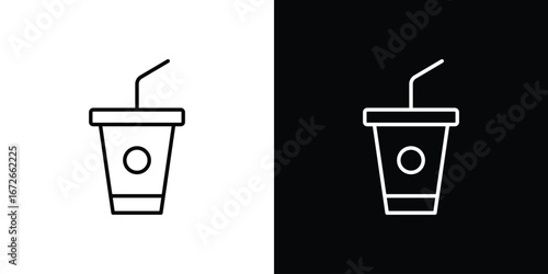 Swoosh Cup icon Lineal Style Vector Illustration. Vector symbol pictogram