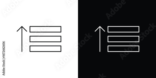 Sort amount up icon Lineal Style Vector Illustration. Vector symbol pictogram